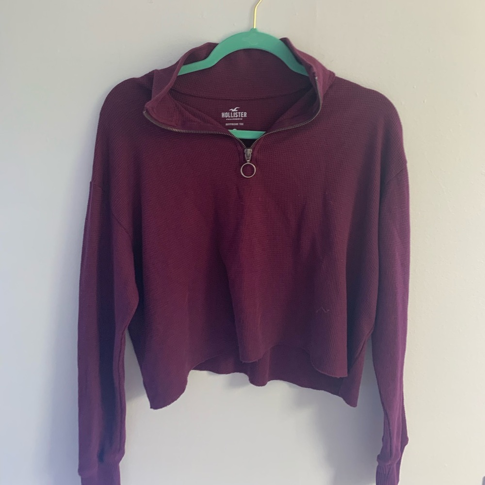 hollister NWOT quarter zip light jacket size xs